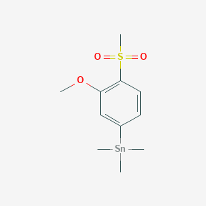 molecular formula C11H18O3SSn B12602153 [4-(Methanesulfonyl)-3-methoxyphenyl](trimethyl)stannane CAS No. 648905-01-5