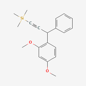 molecular formula C20H24O2Si B12602156 [3-(2,4-Dimethoxyphenyl)-3-phenylprop-1-yn-1-yl](trimethyl)silane CAS No. 910805-99-1