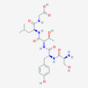 molecular formula C24H37N5O9 B12602184 L-Seryl-L-tyrosyl-L-threonyl-L-leucylglycine CAS No. 915780-10-8