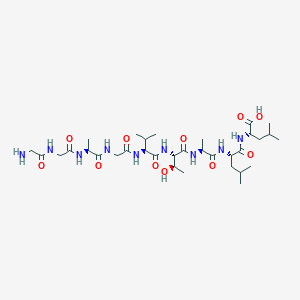 molecular formula C33H59N9O11 B12602231 Glycylglycyl-L-alanylglycyl-L-valyl-L-threonyl-L-alanyl-L-leucyl-L-leucine CAS No. 647837-46-5