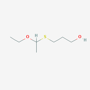molecular formula C7H16O2S B12602247 3-[(1-Ethoxyethyl)sulfanyl]propan-1-OL CAS No. 915301-51-8