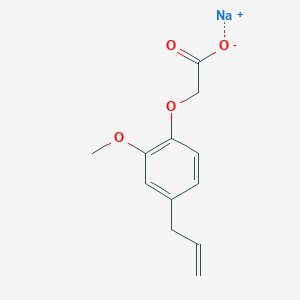 molecular formula C12H13NaO4 B1260225 Sodium eugenol acetate 