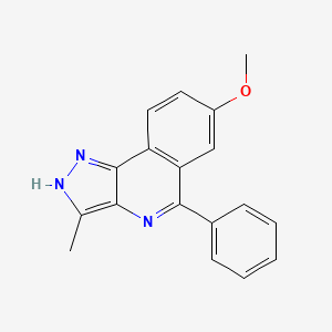 molecular formula C18H15N3O B12602263 7-Methoxy-3-methyl-5-phenyl-1H-pyrazolo[4,3-c]isoquinoline CAS No. 645417-88-5