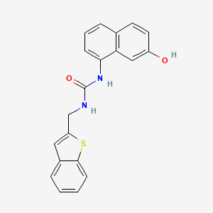 molecular formula C20H16N2O2S B12602325 Urea, N-(benzo[b]thien-2-ylmethyl)-N'-(7-hydroxy-1-naphthalenyl)- CAS No. 648420-32-0