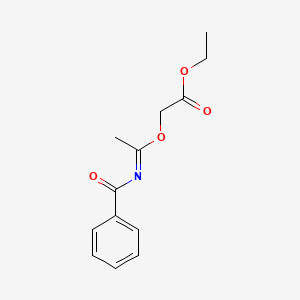 molecular formula C13H15NO4 B12602353 Ethyl {[(1E)-N-benzoylethanimidoyl]oxy}acetate CAS No. 917598-76-6
