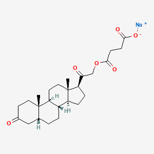 molecular formula C25H35NaO6 B1260236 羟二酮琥珀酸钠 CAS No. 53-10-1