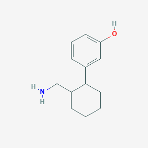 molecular formula C13H19NO B12602375 Phenol, 3-[2-(aminomethyl)cyclohexyl]- CAS No. 651312-68-4