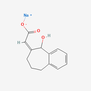 molecular formula C13H13NaO3 B1260238 sodium;(2Z)-2-(5-hydroxy-5,7,8,9-tetrahydrobenzo[7]annulen-6-ylidene)acetate 
