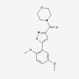 molecular formula C16H18N2O5 B1260243 [5-(2,5-Dimethoxyphenyl)-3-isoxazolyl]-(4-morpholinyl)methanone 
