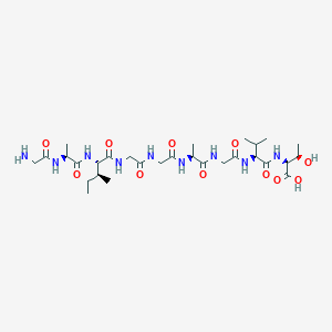 molecular formula C29H51N9O11 B12602430 Glycyl-L-alanyl-L-isoleucylglycylglycyl-L-alanylglycyl-L-valyl-L-threonine CAS No. 647837-84-1
