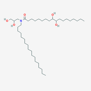 molecular formula C39H79NO5 B12602460 Octadecanamide, N-(2,3-dihydroxypropyl)-9,10-dihydroxy-N-octadecyl- CAS No. 651023-22-2