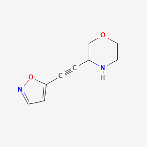 molecular formula C9H10N2O2 B12602492 Morpholine, 3-(5-isoxazolylethynyl)- CAS No. 651314-42-0