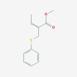 molecular formula C12H14O2S B12602532 Methyl 2-[(phenylsulfanyl)methyl]but-2-enoate CAS No. 649766-86-9