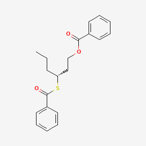 molecular formula C20H22O3S B12602542 (3R)-3-(Benzoylsulfanyl)hexyl benzoate CAS No. 918287-78-2