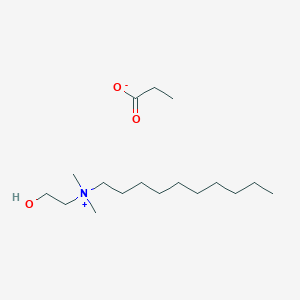 molecular formula C17H37NO3 B12602555 N-(2-Hydroxyethyl)-N,N-dimethyldecan-1-aminium propanoate CAS No. 876516-13-1