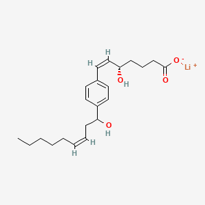 molecular formula C22H31LiO4 B1260258 lithium;(Z,5S)-5-hydroxy-7-[4-[(Z)-1-hydroxynon-3-enyl]phenyl]hept-6-enoate 