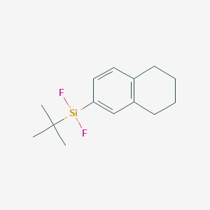 molecular formula C14H20F2Si B12602589 tert-Butyl(difluoro)(5,6,7,8-tetrahydronaphthalen-2-yl)silane CAS No. 647842-18-0
