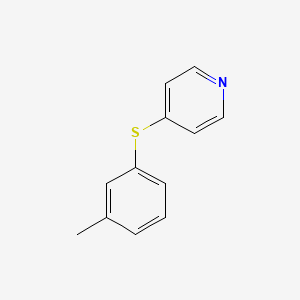 molecular formula C12H11NS B12602629 Pyridine, 4-[(3-methylphenyl)thio]- CAS No. 646511-40-2