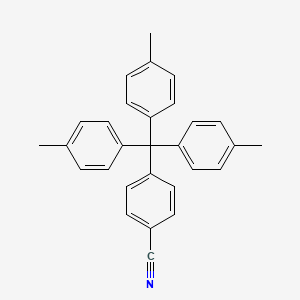 molecular formula C29H25N B12602672 4-[Tris(4-methylphenyl)methyl]benzonitrile CAS No. 651301-59-6