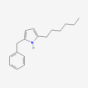 molecular formula C17H23N B12602676 2-benzyl-5-hexyl-1H-pyrrole CAS No. 650616-12-9