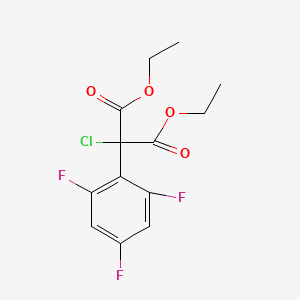 molecular formula C13H12ClF3O4 B12602692 Diethyl chloro(2,4,6-trifluorophenyl)propanedioate CAS No. 918418-36-7