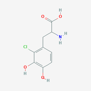 molecular formula C9H10ClNO4 B1260271 2-Amino-3-(2-chloro-3,4-dihydroxyphenyl)propanoic acid 