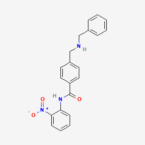 molecular formula C21H19N3O3 B12602718 Benzamide, N-(2-nitrophenyl)-4-[[(phenylmethyl)amino]methyl]- CAS No. 905818-85-1