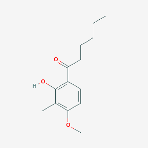 molecular formula C14H20O3 B12602772 1-(2-Hydroxy-4-methoxy-3-methylphenyl)hexan-1-one CAS No. 647008-30-8
