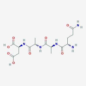 molecular formula C15H25N5O8 B12602773 L-Glutaminyl-L-alanyl-L-alanyl-L-aspartic acid CAS No. 647008-42-2