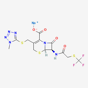 molecular formula C13H12F3N6NaO4S3 B1260279 Cefazaflur sodium CAS No. 52123-49-6