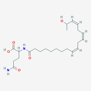 molecular formula C23H38N2O5 B1260282 5-氨基-2-[[(9Z,12Z,15Z)-17-羟基十八碳三烯酰]氨基]-5-氧代戊酸 