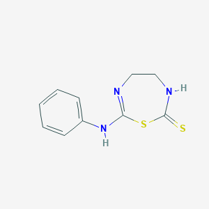 molecular formula C10H11N3S2 B12602822 7-Anilino-4,5-dihydro-1,3,6-thiadiazepine-2(3H)-thione CAS No. 647025-47-6
