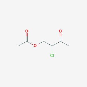 molecular formula C6H9ClO3 B12602830 2-Chloro-3-oxobutyl acetate CAS No. 648432-76-2