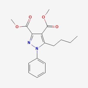 molecular formula C17H20N2O4 B12602846 Dimethyl 5-butyl-1-phenyl-1H-pyrazole-3,4-dicarboxylate CAS No. 918407-80-4