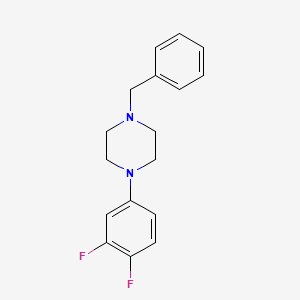 molecular formula C17H18F2N2 B12602895 1-Benzyl-4-(3,4-difluorophenyl)piperazine CAS No. 646518-38-9