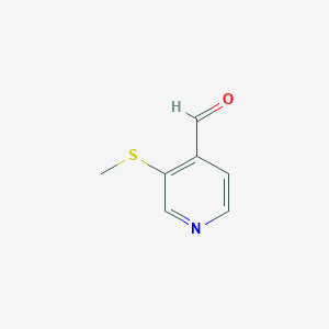molecular formula C7H7NOS B12602899 4-Pyridinecarboxaldehyde, 3-(methylthio)- CAS No. 650628-88-9