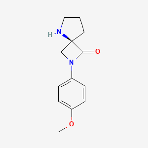 molecular formula C13H16N2O2 B12602901 2,5-Diazaspiro[3.4]octan-1-one, 2-(4-methoxyphenyl)-, (4R)- 