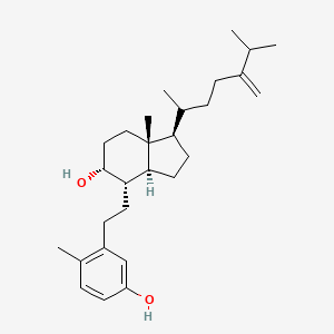 molecular formula C28H44O2 B1260294 (1R,3aS,4S,5R,7aR)-4-[2-(5-hydroxy-2-methylphenyl)ethyl]-7a-methyl-1-(6-methyl-5-methylideneheptan-2-yl)-1,2,3,3a,4,5,6,7-octahydroinden-5-ol 