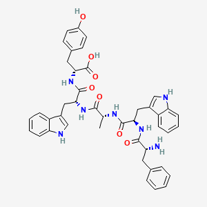 molecular formula C43H45N7O7 B12602941 D-Phenylalanyl-D-tryptophyl-D-alanyl-D-tryptophyl-D-tyrosine CAS No. 644997-44-4