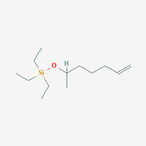 molecular formula C13H28OSi B12602955 Triethyl[(hept-6-en-2-yl)oxy]silane CAS No. 872839-39-9