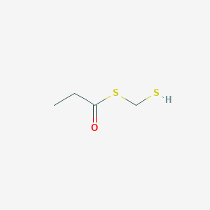 molecular formula C4H8OS2 B12602958 S-(Sulfanylmethyl) propanethioate CAS No. 650607-72-0