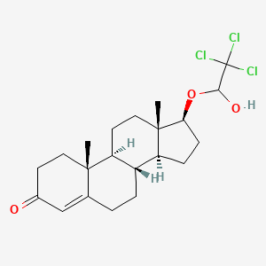 molecular formula C21H29Cl3O3 B1260297 Cloxotestosterone CAS No. 53608-96-1