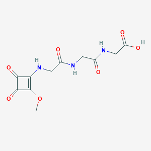 molecular formula C11H13N3O7 B12602971 N-(2-Methoxy-3,4-dioxocyclobut-1-en-1-yl)glycylglycylglycine CAS No. 918427-56-2