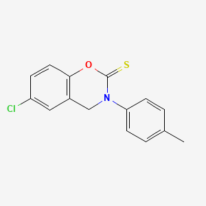 molecular formula C15H12ClNOS B12602982 6-Chloro-3-(4-methylphenyl)-3,4-dihydro-2H-1,3-benzoxazine-2-thione CAS No. 647849-57-8