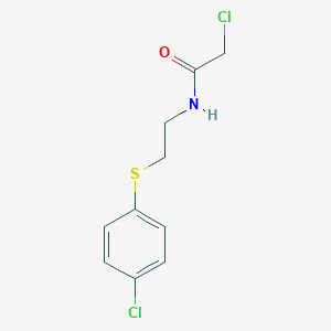 molecular formula C10H11Cl2NOS B012603 2-chloro-N-{2-[(4-chlorophenyl)thio]ethyl}acetamide CAS No. 104864-59-7