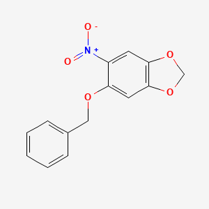 molecular formula C14H11NO5 B12603000 5-(Benzyloxy)-6-nitro-2H-1,3-benzodioxole CAS No. 915040-91-4
