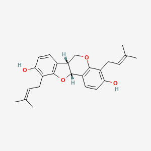 molecular formula C25H28O4 B1260301 4-Prenylphaseollidin 