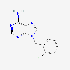 molecular formula C12H10ClN5 B1260303 9-(2-Chlorobenzyl)adenine 