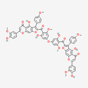 molecular formula C66H46O21 B1260305 Ridiculuflavonylchalcone A 