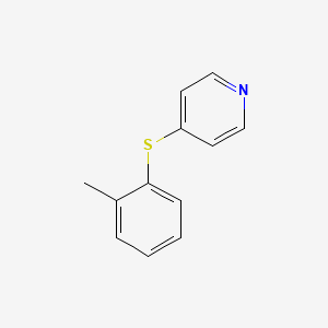 molecular formula C12H11NS B12603072 Pyridine, 4-[(2-methylphenyl)thio]- CAS No. 646511-38-8